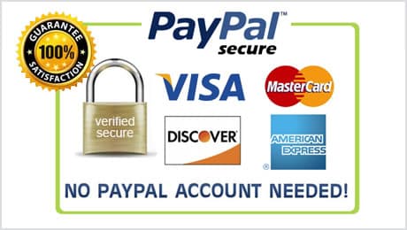 Secure payments made through PayPal